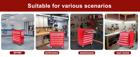 7-Drawer Metal Rolling Tool Chest with Wheels,Tool Storage Cabinet With Locking System