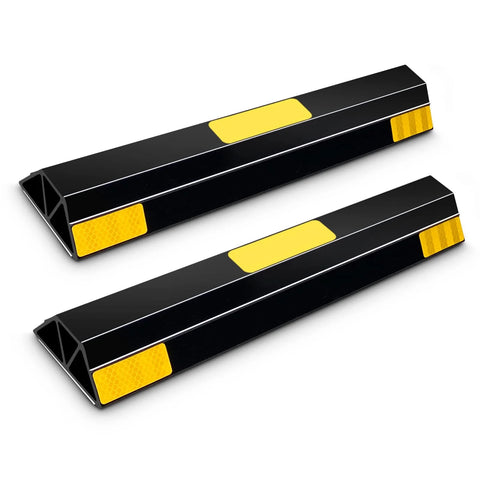 2 pcs Wheel Chocks for Cars, car stopper, Heavy Duty Parking Stopper for Garage-Parking Aid Easy to Install, 18" L x 3.7" W x 1.8" H