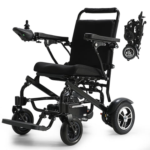 30 Miles Long Travel Range, Electric Wheelchair for Adults Power Wheelchairs Lightweight Foldable All Terrain Motorized Wheelchair for Seniors Compact Portable Airline Approved
