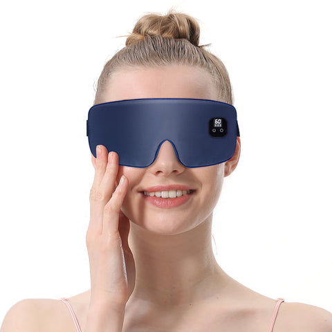 Aroma Season Silk Heated Eye Mask Cordless, 1500mAh Warm Eye Compress for Dry Eyes, Blepharitis, 4 Time Levels and 4 Temperature Settings, Washable