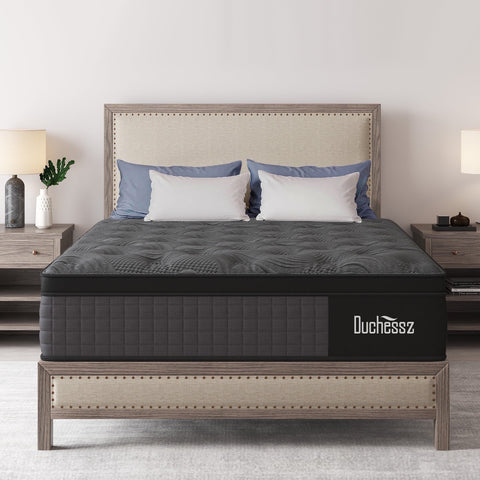 Duchessz 14inch Queen Mattress with Gel Memory Foam Hybrid Mattress in a Box Medium Firm,Adult