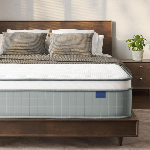 Neche 10" Twin Size Hybrid Mattress, Memory Foam & Pocket Springs, Medium Firmness, Breathable & Pressure Relieving, Individual Pocket, Single Full Queen King Mattress in a box, for Bedrooms