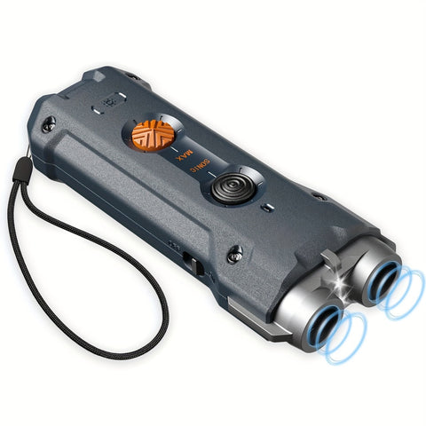 Rechargeable Dog Deterrent Device with Dual Soundwave Technology, 35ft Range, 2 Flash Modes, USB Charging, for Dog Barking Training - Pet Safety & Behavior Correction Tool