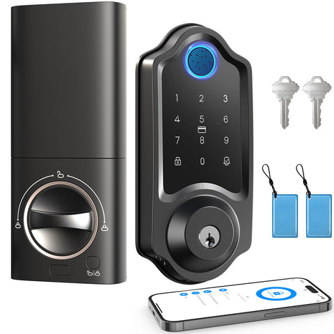 SANOPY Security Smart Lock G8, Fingerprint Keyless Entry Door Lock, Built-in Wi-Fi Deadbolt, Electronic Passcode for Front Door, Temporary password unlock