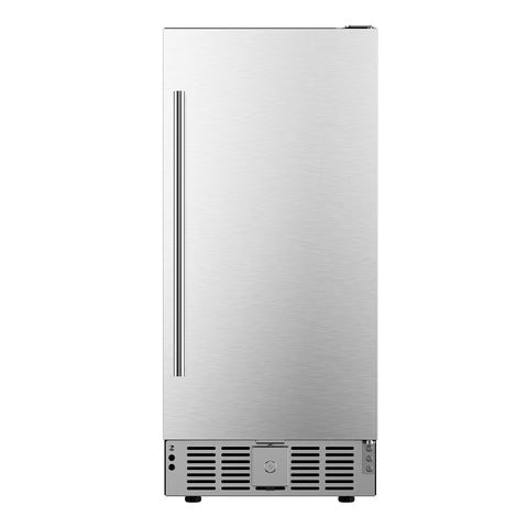 Simzlife Outdoor Beverage Refrigerator Cooler 15 Inch, Under Counter 127 Can Beverage Fridge with Stainless Steel Door, Beverage Cooler Built-in and Undercounter Beer Fridge