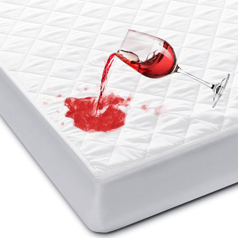 Thinway Queen Size Waterproof Mattress Pad Protector, Breathable Quilted Mattress Cover Noiseless Waterproof Fitted Sheet Mattress Topper Up to 21" Deep Pocket