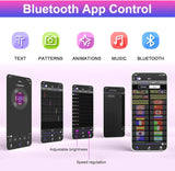 DOQAUS Programmable LED Sign, Scrolling Bright Advertising LED Signs, Flexible Digital Sign Bluetooth App Control Custom Text LED Display for Store Car Bar Hotel Home Office (25''x6'')