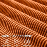 YINIX 81" Sofa Bed with Two Pillows,Comfy Modular Convertable Sleeper Sofa for Living Room,Orange