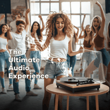 1231 Turntable Record Player with 3-Speed Belt-Drive, Vinyl Records Player with Built-in Speakers and Bluetooth, RCA/AUX/Headphone Out, Auto Off