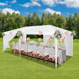 SANOPY 10x20 Party Tents with 6 Removable Sidewalls, Outdoor Waterproof Shade Canopy Tent for Weddings and Events, White 12x-1
