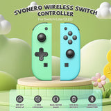 Wireless Switch Controllers Compatible With OLED/Lite, Support Wake-up and 6-Axis Gyro With Wrist Straps (Green and Blue)