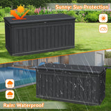 CIRUI 260 Gallon Outdoor Storage Box with Lockable Lid, Extra Large Waterproof Patio Resin Deck Box with 1000lbs Surface Loading, Home Storage Box for Patio, Cushions,Toys, Black
