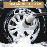 YKYI Electric Spin Scrubber with 8 Brush Heads 3-Speed Voice Broadcast Adjustable Long Handle