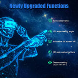 VR Headset for Phone with Controller,Adjustable 3D Glasses Compatible 5~7 inch,Anti-Blue Eyes Protected HD Lenses,for Mobile Games & Movies