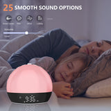 Sunrise Alarm Clock Sound Machine, Digital Alarm Clocks for Bedrooms, 18 Dimmable Night Light, 25 Sleep Sounds, White Noise Machine for Baby, Wake Up Light Alarm Clock for Heavy Sleepers