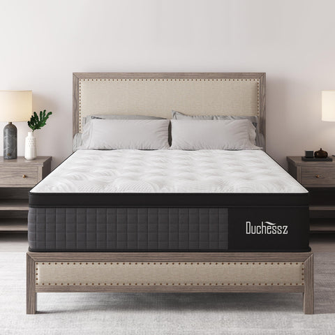 Duchessz 10 inch Full Mattress in a Box Gel Memory Foam Pocket Innerspring Medium Firm Hybrid Mattress ,Adult