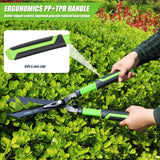 DRM-GDNER 23＂Hedge Shears with Serrated Blades and Dual Shock Absorbing Pads，Green