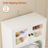 Behost Kitchen Pantry Cabinet with Doors, Storage Shelf for Home, White