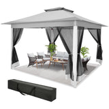 SANOPY 12 x 12 FT Patio Gazebo Outdoor Pop up Gazebo with Mosquito Net&Four Sandbags, Waterproof and UV Protection Gazebo Tent for Backyard