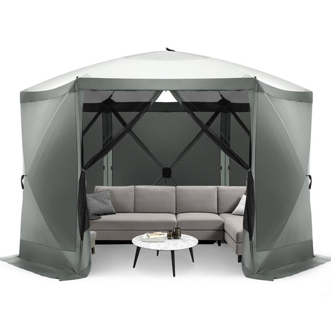 SANOPY 12x12 Portable Screen House Room Pop up Gazebo Outdoor Camping Tent with Carry Bag