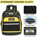 AIRAJ Heavy Duty Waterproof Tool Backpack with Molded Waterproof Bottom and Belt Support for Electricians, Plumbers, and More