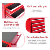 5-Drawer Metal Rolling Tool Chest with Wheels,Tool Storage Cabinet With Locking System