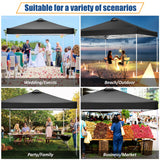 SANOPY 10'x10' EZ Pop Up Canopy with Top Vent, Large Commercial Tent, Waterproof and Sunproof with 4 Removable Sidewalls, Suitable for Weddings come with 4 Sandbags (Black)
