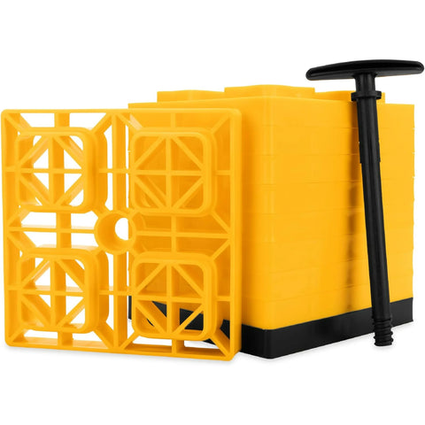 Aiqeek RV/Camper Leveling Blocks, Rv Accessories-Interlocking Design for Custom Height-with Carrying Storage Bag andHandles (10 Packs)