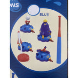 4-in-1 Water Sprinkler Baseball Toy for Kids, 360° Spinning Water Play Game with 4 Play Modes, Summer Backyard Lawn Pool Party Kids Outdoor Fun for Boys Girls (Blue)