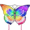 Crogift Butterfly Kites for Adults Easy to Fly for Polyester Beginner Kite for kids Ages 4-8 8-12(Colorful)