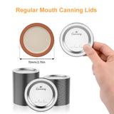 100pcs Regular Mouth Canning Lids, Mason Jar Lids for Canning, Reusable Leak Proof Split-type Solid Lids, Food Grade Material