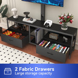 Behost TV Stand with Mount and Fabric Drawers for 65 Inches TV, Entertainment Center and Industrial TV Console Table with Storage for Living Room, Bedroom