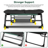 VECUKTY Foldable Camp Cot 500lb Capacity, 4-Position Reclining Lounge Chair with Pillow, Steel Frame & Oxford Fabric for Camping, Travel, Outdoor