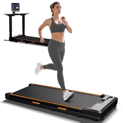 2.5Hp Walking Pad, Walking Area 2 in 1 Under Desk Treadmill,300lb Walking Treadmill with Remote Control and LED Display, Quiet, Compact & Small Treadmill for Home & Office, Black