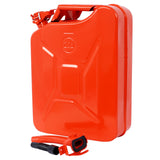 5 Gallon 20L Metal Gas Tank Can (US Stardard) Gas Can Power Emergency Backup Tank with Flexible Spout Red
