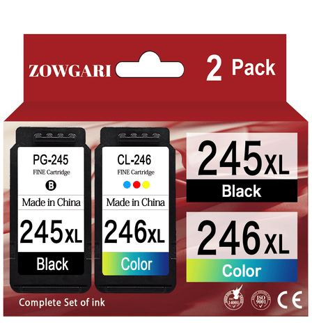 245XL Ink Cartridges for Canon Ink 245 and 246 for PIXMA MG2522 MG2520 TS3122 MX492 MX490 Printer (Black, Tri-Color)