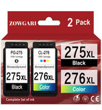275XL Ink Cartridges for Canon Ink 275 and 276 use with Pixma TS3522 TS3520 TS3500 TR4722 TR4720 TR4700 printers (Black, Tri-Color)