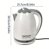 PANCERKA  Chic Rapid Boil Tea Kettle, 1.8L Cordless Water Warmer, White