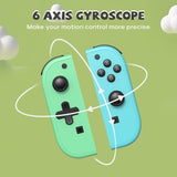 Wireless Switch Controllers Compatible With OLED/Lite, Support Wake-up and 6-Axis Gyro With Wrist Straps (Green and Blue)