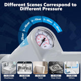 Stainless Steel Toilet Plunger, Sink Plunger Plumbing Tools with Visual Barometer for Sink, Toilets, Bathroom, Kitchen, Clogged Pipe