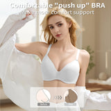 3PC Pack Women Push Up Bra Everyday Underwear Comfortable Lingerie Bralette with Support Anti-Sag