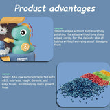 QXQ Baby Bath Toys 3-5, Dinosaur Bathtub Water Play Shower Toy for Toddlers Age 2-4, Fun Suction Cup Bath Toys for Kids Boys Girl Birthday (Ladle Color Random)