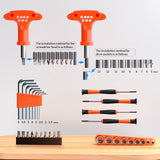 242-Piece Household Toolbox Set, Multi-Functional Repair Tool Kit for Home Improvement, Household Maintenance, Car Repair, and DIY Projects.