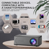 Cavatry Mini Projector, Smart Outdoor Portable, 1080p Hd Projection, Sync With Smartphone, Compatible With Tv Stick/Pc/Ps4