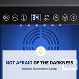 Simzlife Beverage Refrigerator Cooler-127 Cans Freestanding Mini Fridge Cooler with Glass Door, Adjustable Shelves & Digital Temperature Display for Soda, Wine or Beer (silver, 3.2 Cu.Ft)