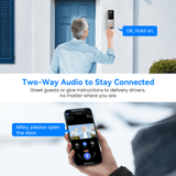 Wireless Wi-Fi Video Doorbell Camera with Two Way Audio, Smart Motion Detection, Night Vision and Cloud Storage, 2.4G Wi-Fi only