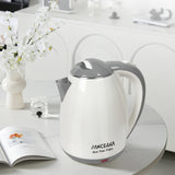 PANCERKA  Chic Rapid Boil Tea Kettle, 1.8L Cordless Water Warmer, White