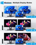 Duomigo USB C Dual HDTV Adapter, 2 Monitor Splitter, USB C Hub for Dual HDTV Docking Station for Laptops and Monitors