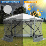 SANOPY 12x12 Portable Screen House Room Pop up Gazebo Outdoor Camping Tent with Carry Bag