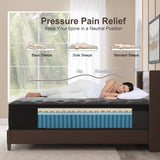 Duchessz King Mattress 12inch Hybrid Mattress Medium Firm Gel Memory Foam Pocket Spring,Adult